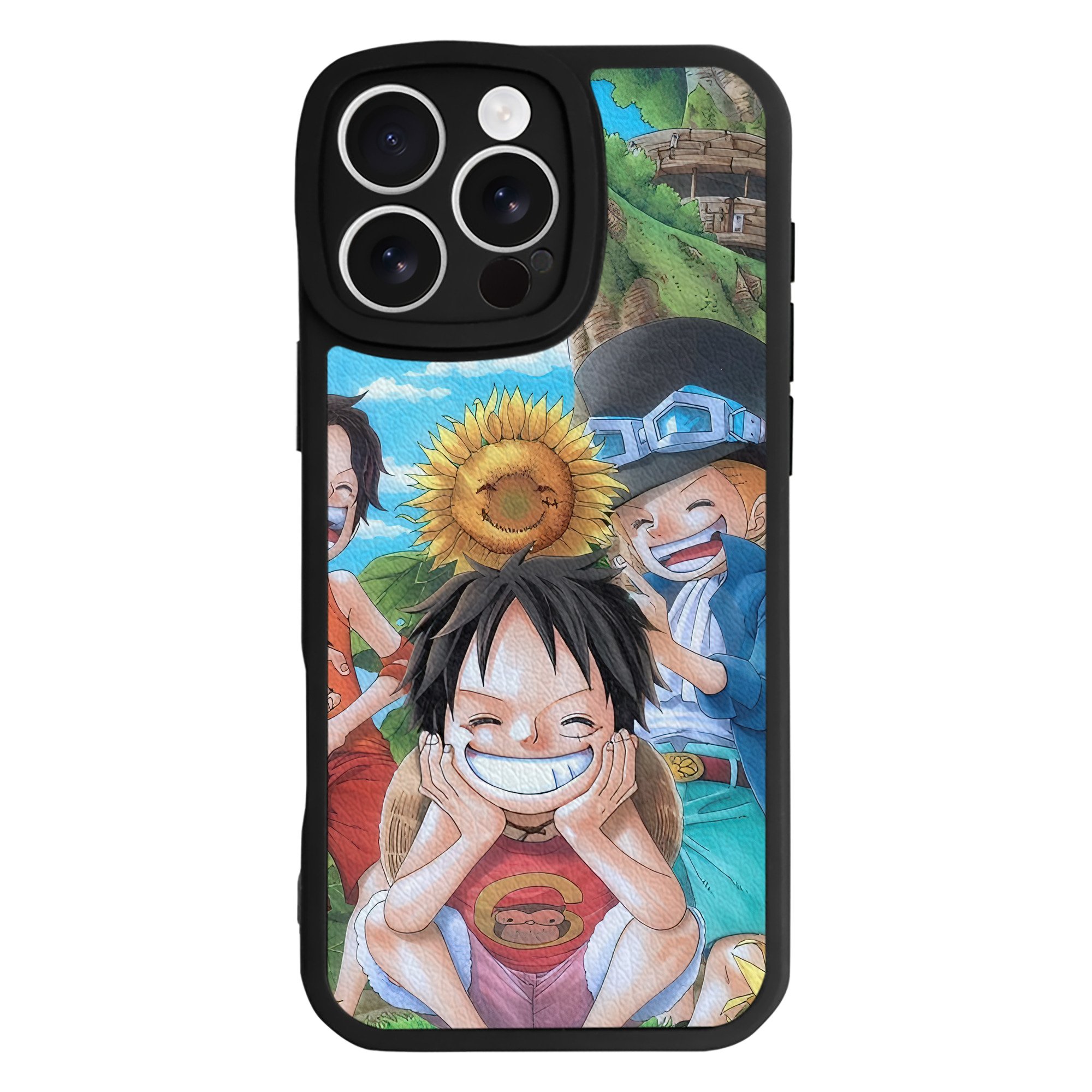 （画像用） ワンピース ONE PIECE 【iPhone 16シリーズ対応】シリコンスマホケース（レザー調） 材質：シリコン